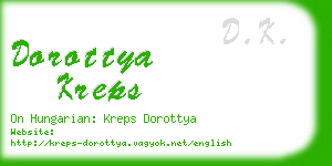dorottya kreps business card